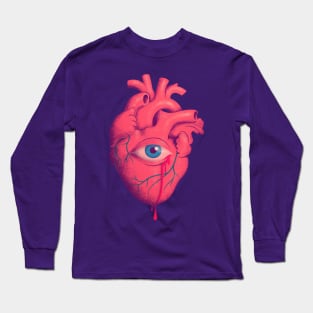 Anatomical Heart With An Eye Long Sleeve T-Shirt